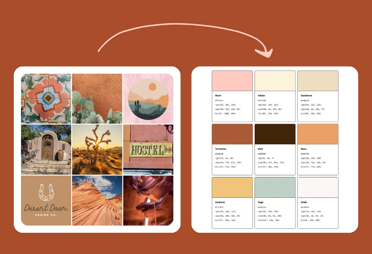 Mood Board to Color Palette: Southwestern Chic