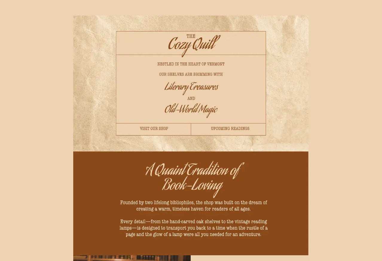 Brand in a Box: Cozy Quill Bookshop