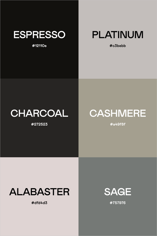 Executive Minimalism: A Modern Grayscale Color Palette with Organic Accents