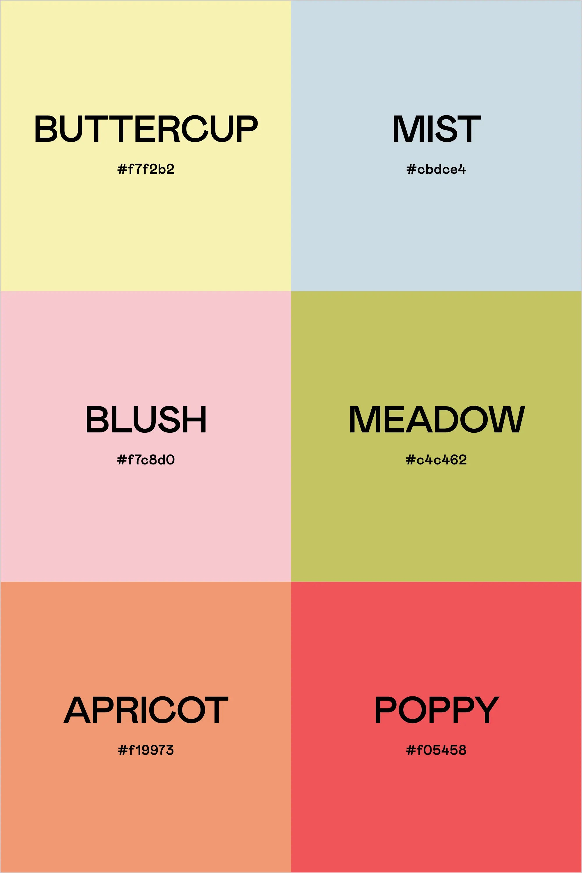 Color Palette: Sunny Florals