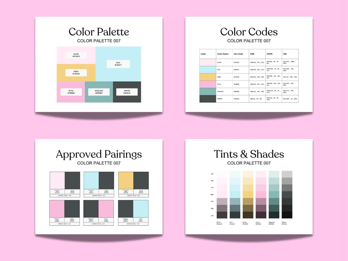 Pink Color Palette Kit - The Color Palette Studio