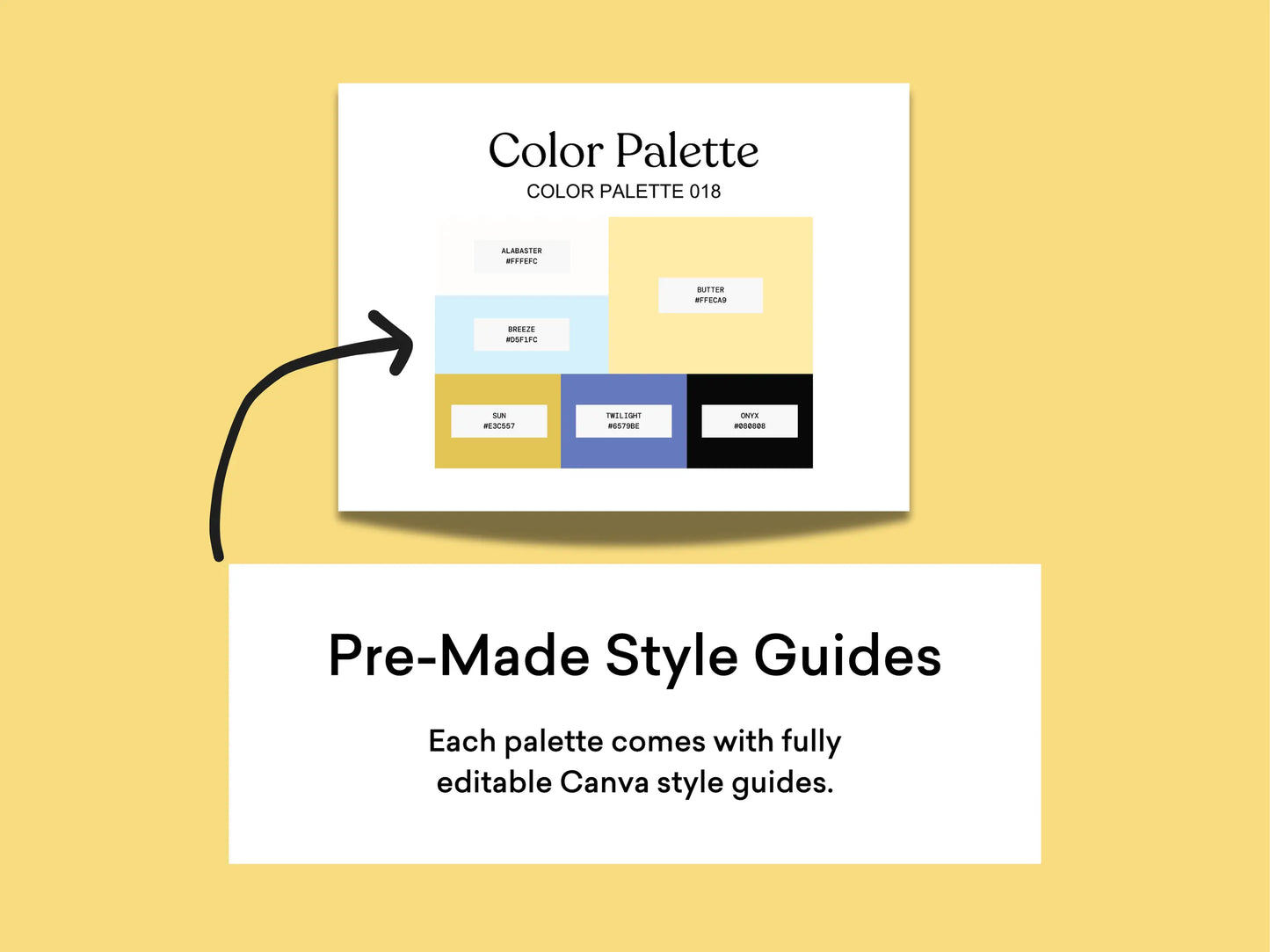 Butter Yellow Color Palette Kit The Color Palette Studio