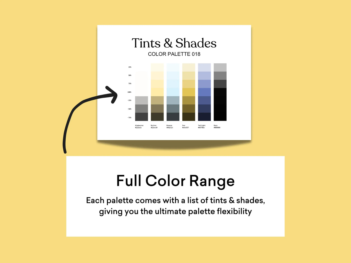 Butter Yellow Color Palette Kit The Color Palette Studio