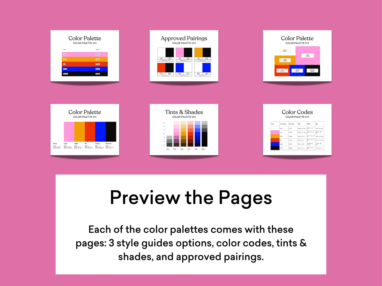 Pink Color Palette Kit - The Color Palette Studio