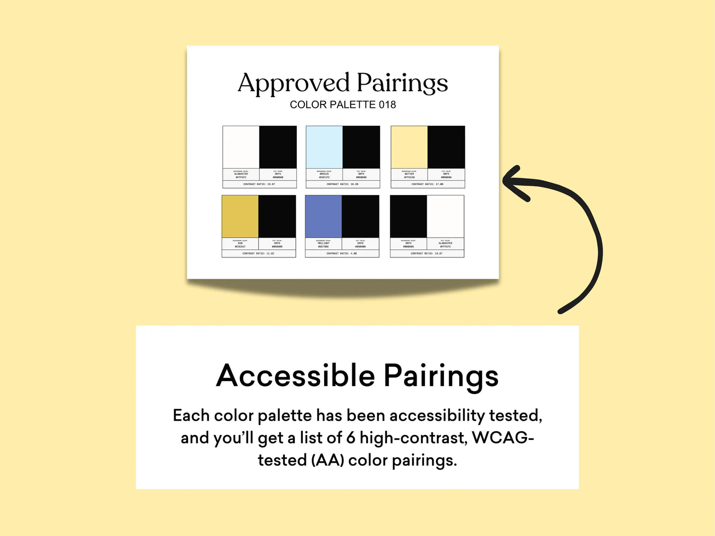 Butter Yellow Color Palette Kit The Color Palette Studio
