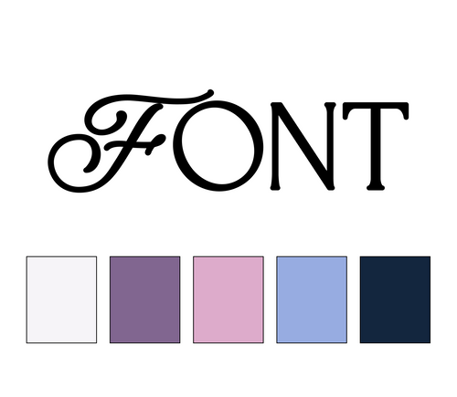 The text 'Font' with a series of cosmic & ethereal colors