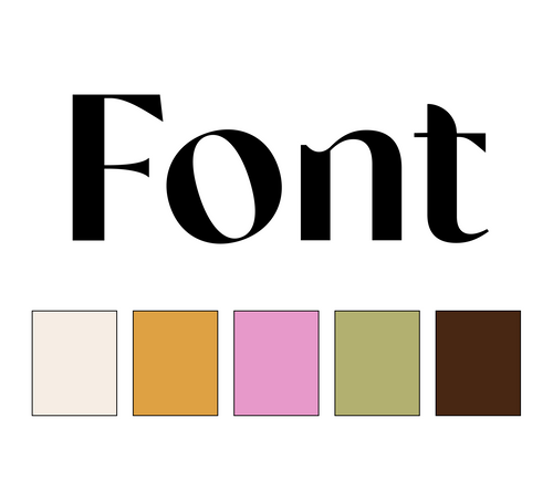 The text 'Font' with a series of bright and playful colors