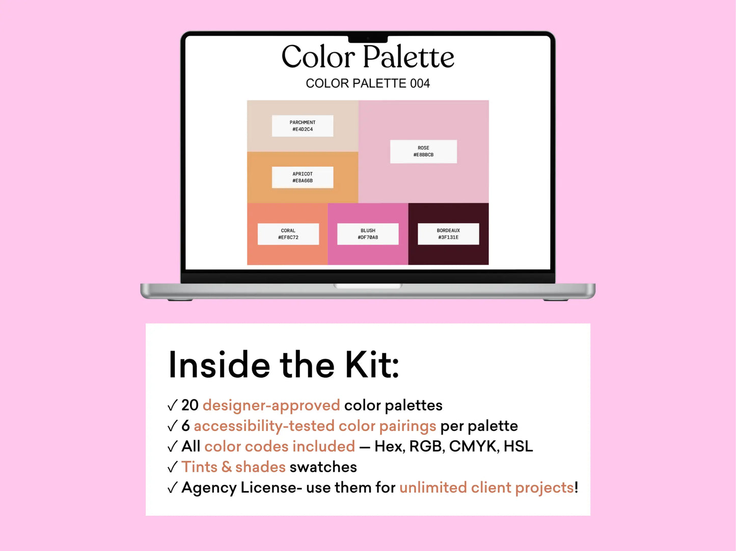 Pink Color Palette Kit - The Color Palette Studio