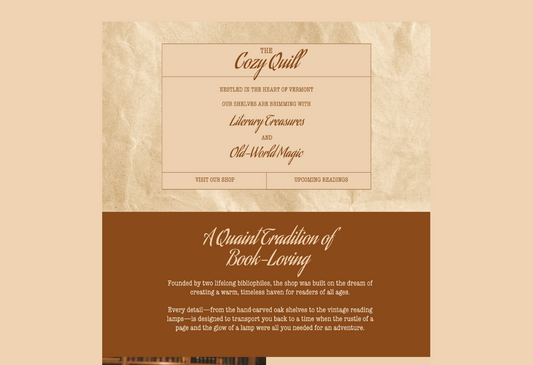Brand in a Box: Cozy Quill Bookshop