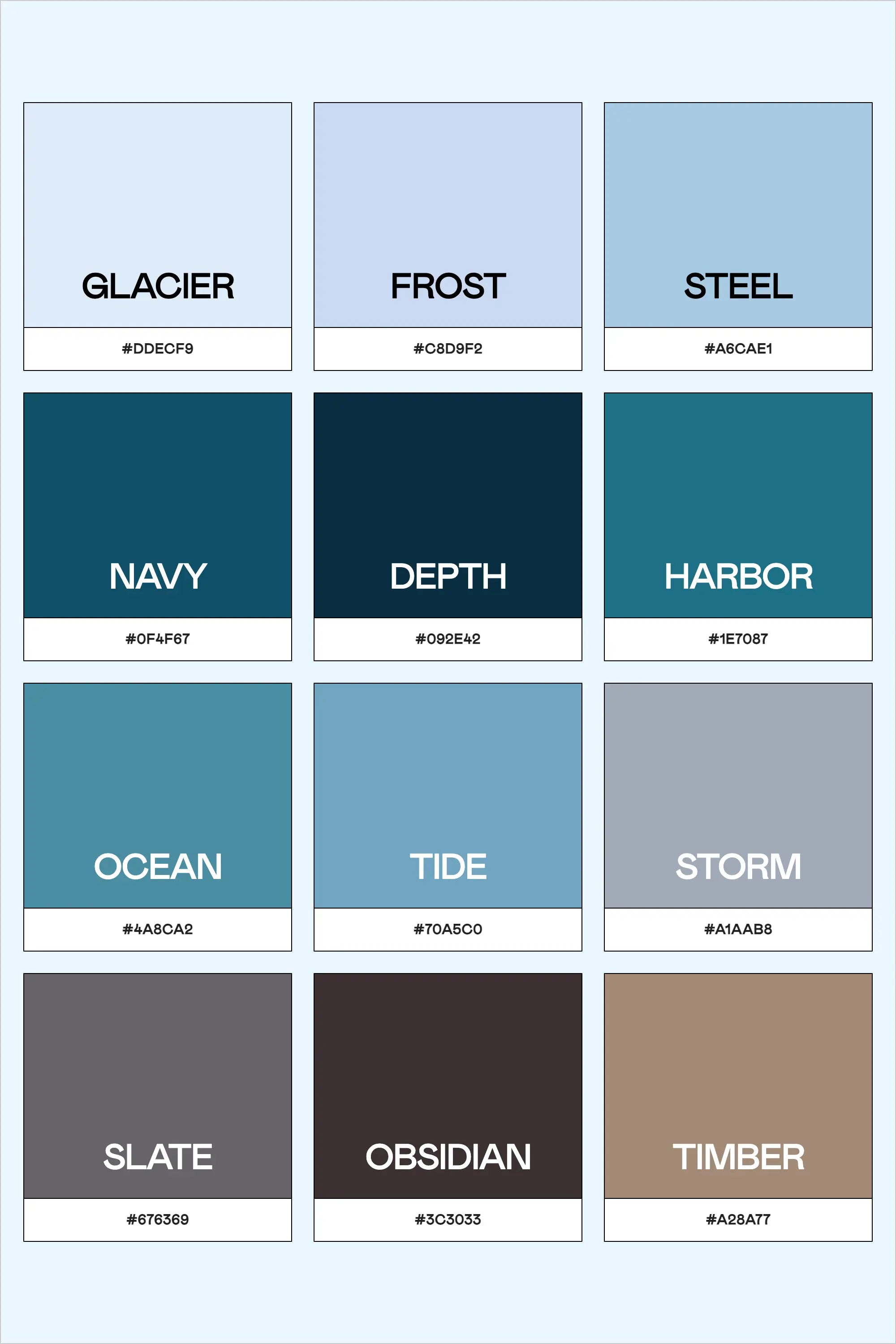 Deep Waters: A Sophisticated Maritime Color Palette for Modern Design