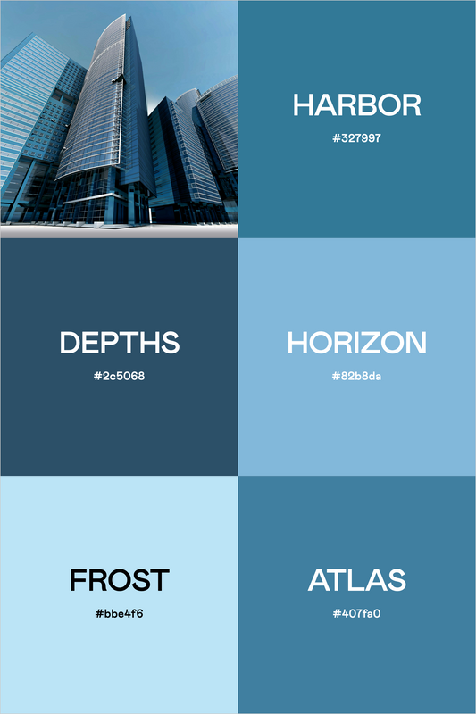 Corporate Altitudes: A Progressive Blue Palette for Modern Business