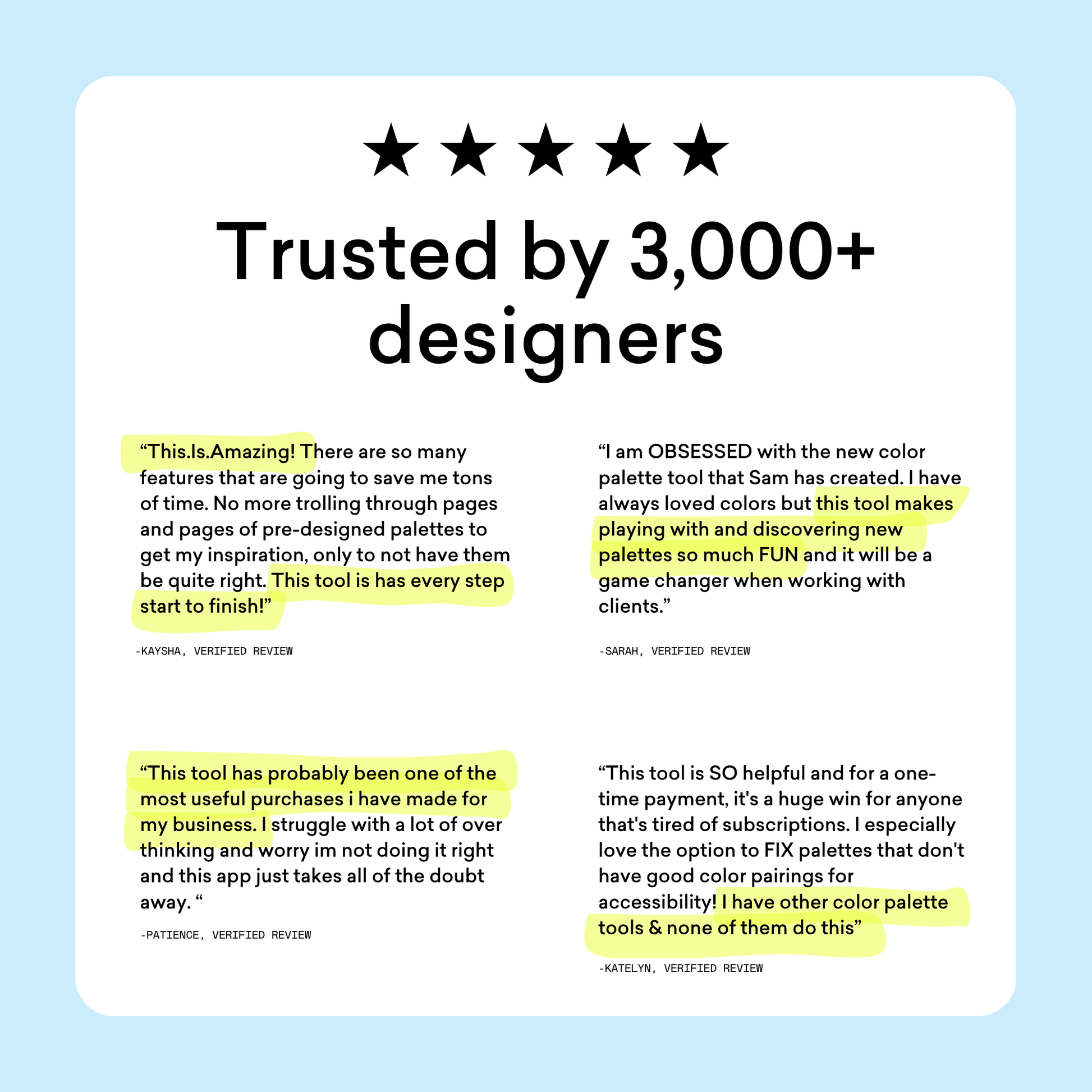 Trusted by 3,000+ designers