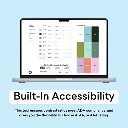 Color Palette Builder built-in accessibility