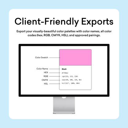 Color Palette Builder client-friendly exports