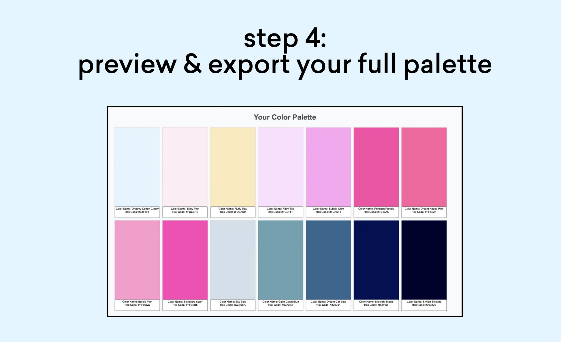 Purple Color Palette With Names