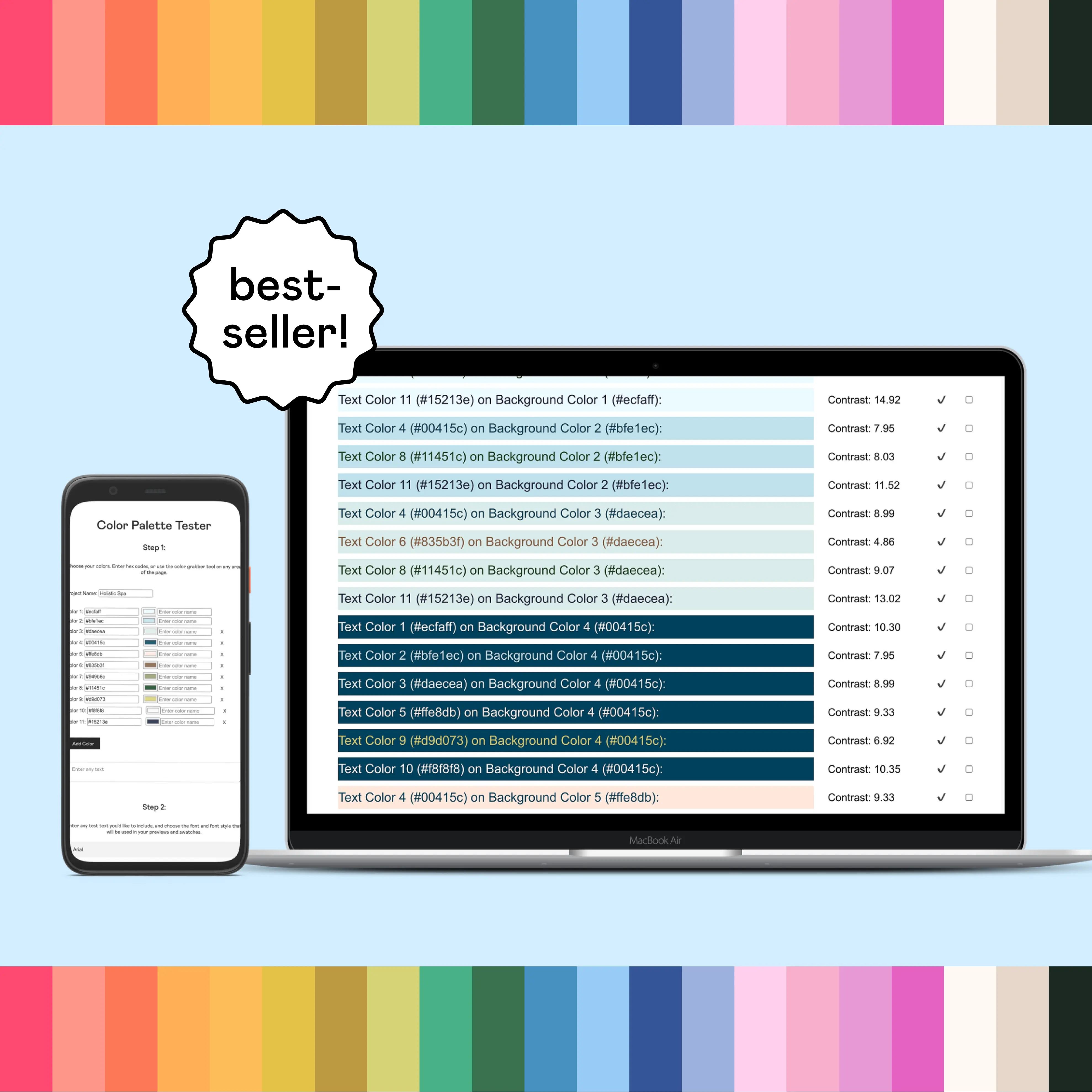 Free Color Contrast Checker for Designers & Brands β The Color Palette ...