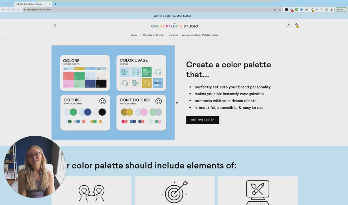 Access the App The Color Palette Studio